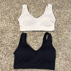 Jockey sports bras (2) with sewn-in pads